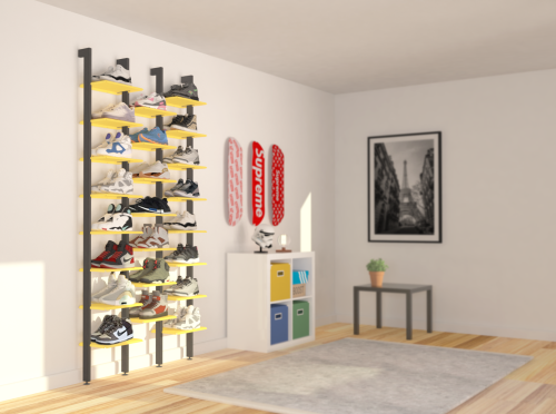 Etagere colonne pour collection de sneakers